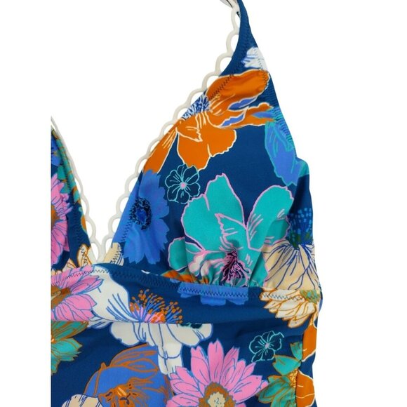 Floral Halter Tankini Top By Profile By Gottex Size 6 Blend Swimwear For Women. - Picture 6 of 8